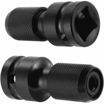 Adaptador De Dado Cuadrado De 1/2' A Hexagonal De 1/4', Convertidor De Mandril De Liberación Rápida Para Llave De Trinquete De Impacto Y Portapuntas 