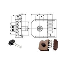 Mottura – Serrure multipoint en applique – Côté d'ouverture de la porte, Sens de pose serrure, Manoeuvrage de la serrure, Nombre de point(s) de verrou
