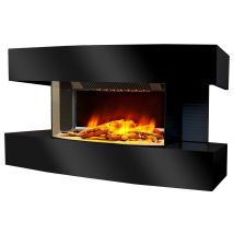 Camino Elettrico Nero 2000w - Lounge Medium Noir Chemin'arte