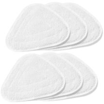 6x Coperture Di Ricambio Per Vileda Steam Pulitore A Vapore Copertura Di Ricambio 100 Hot Spray Mop, Confezione Famiglia, Bianco