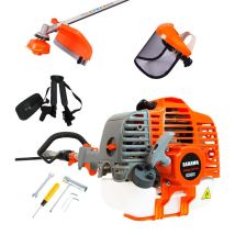Sakawa – Decespugliatore benzina 52.7cc 2.5cv con maniglia e protezione – 6.5 kg – Accessori compatibili