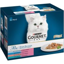 Gourmet – Super-Premium Meat Based Wet Cat Food Pouch 85g – 14% Protein – 4% Beef – 12 Pack