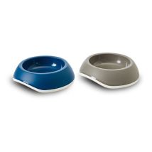 Savic – Mangiatoia Delice 1,2L in plastica con bordo antiscivolo – Elegante ciotola per cani e gatti – Disponibile in visone e blu scuro