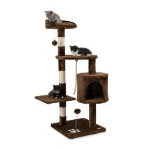 Lionto - Kratzbaum Kletterbaum Katzenkratzbaum Höhe 112 Cm, Braun