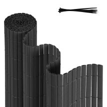 Randaco Pvc Sichtschutzmatte Balkon & Zaun – Wetterfester Sichtschutzzaun Für Zaun, Windschutz, Zuschneidbar Grau 140x600cm