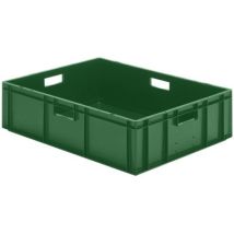 Transport-stapelkasten B800xt600xh210 Mm Grün, Geschlossen Mit Griffloch La-ka-p