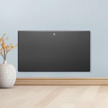 Purus - 1200w Electric Heater Wall Mounted Panel Radiator With Thermostat Lot 20 Grey - Grey