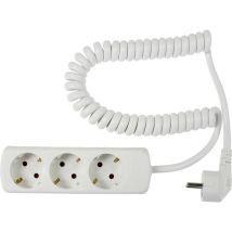 AS - Schwabe – Multipresa Bianco 3 Prese 2.5m 3500W 230V – IP20 – Schuko