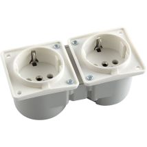 Presa Doppia Berker Integro Senza Cornice Bianco Polare