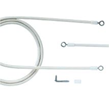 DIESSE – Molla elastica in acciaio rivestita in plastica – Diametro 7 mm, Rotolo 50 m – 50 bussolette, 50 rampini, 50 occhioli