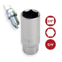 Chiave A Bussola Esagonale Attacco 3/8' Per Candele 16/18/21mm L:65mm Dogher 21mm'