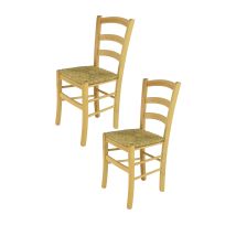 T M C S - Tommychairs 2 Sillas Venice En Haya Color Natural Y Asiento En Paja