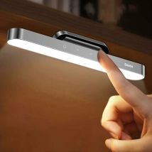 Rechargeable Magnetic Led Lamp, Dimmable Strip Light With Touch Control Battery Desk Lamp For Kitchen Bedroom Wardrobe Closet Cupboard Reading Den, 