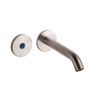Idral - Rubinetto Elettronico Da Incasso In Aisi316l Per Lavabo Con Alimentazione A Batteria Serie Inox I84n2-00000 Acciaio Inox