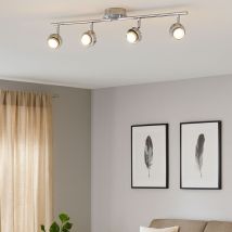 Esto - Deckenleuchte Spotleise Deckenlampe Led Spotleuchte, Mit Beweglichen Strahlern, 4x5w 4x360lm 3000k, Lxh 65x14,5 Cm