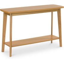 Privatefloor – Scandinavian Style Wooden Console Table – 38 cm x 115 cm x 76 cm – Solid Oak Legs – Plywood Top