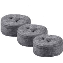 Reinigungsbürste Aus Stahlwolle, 3 Stück, Stahldrahtwolle, Feine Stahlwolle-pads, Reinigungsdrahtwolle, Feine Stahlwolle-pads Zum Reinigen Und 