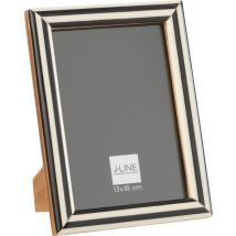 Cornice per foto 16x21 cm Legno Nero e Bianco – 15x2x20.5 cm – JOLIPA