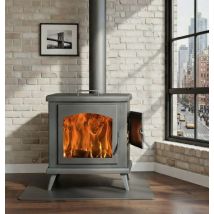 Juan Panadero – Poêle à bois C3 FOUR Plus 8 kW – Dimensions 770x660x360 mm, Efficacité A+, Double combustion – Évacuation fumées 150 mm