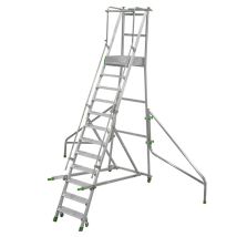 Kaiserkraft - Mobile Stehleiter 10 Stufen - Max. Arbeitshöhe 4.19m - Ca6/225
