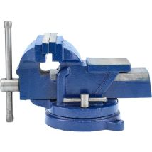 Vorel Tornillo De Banco Con Base Giratoria Azul 150 Mm Mandíbulas