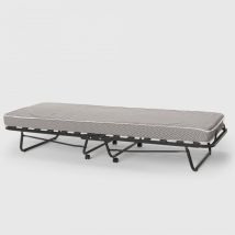 Cama Plegable Con Colchón Y Somier De Microfibra 80x190cm Demetra - Verde Oscuro