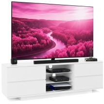 Centurion Supports - Avitus Premium High Gloss White With 4-white Drawers & 3-shelf 32'-65' Led/ Oled / Lcd Tv Cabinet