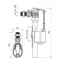 Chasse D'Eau Kk-pol Zn3 Valve Remplissage Arrêt Eau Silencieuse