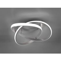 Led Deckenleuchte Course Silber Mit Stufen Dimmer, 4000k Neutralweiß, Ø 45cm