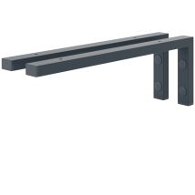 Holzbrink 2x Wandkonsole Grau Für Waschtisch, 450x150 Mm Modell L