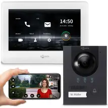 Goliath Pro Ip Türsprechanlage App Anthrazit 1-familie 10 Zoll Unterputz 180° Kamera