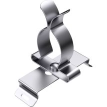 Clip de protection Hebotec – Acier à ressort galvanisé – Longueur 42.7 mm, Largeur 26.1 mm, Diamètre de blindage 17-30 mm