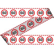 Nastro segnaletico con segnali stradali 60 anni - 15 metri - Multicolore - 8714572284608