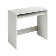 Kleiner Computertisch mit Fach – 79cm x 43cm x 78cm – Weiß – Bausatz