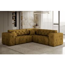 R Möbel Lux Corner, Stark Gesteppt In Einem Einzigartig Weichen Stoff Whisper Golden - Kaise