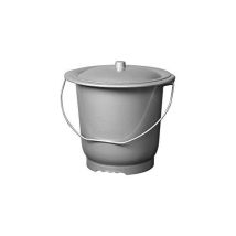 Moderner Hygienscher Aluminium- Und Kunststoff-eimer Silberfarben 10l