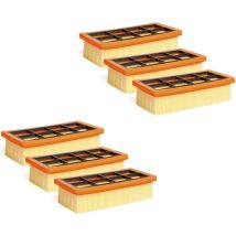 6er-pack Flachplissierfilter-zubehör Für Kärcher Staubsauger Ad 3200, Ad 3 Premium Und Ad 4 Premium, 6.415-953.0, Staubsaugerfilter, Kärcher 