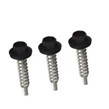 Vis Auto-perceuse Pour Tôle Métallique, Noir Mat Ral 9005, 250 Pcs, 4,8x35mm