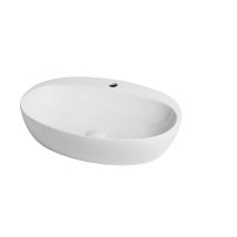 Ovales Aufsatzwaschbecken Glänzend Weiß - Azzurra Ceramica Circle