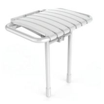 AKW – Sedile doccia a listelli serie Bama – 02020WH – Altezza: 40cm, Stile: Moderno – Accessori bagno