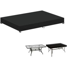 Funda Para Mesa De Jardín De 160 X 90 X 15 Cm, Tela Oxford 420d, Impermeable, Resistente A Los Rayos Uv.