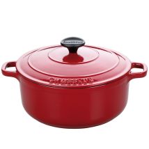 Chasseur - Runde Emaillierte Auflaufform Aus Gusseisen 24 Cm Erhabener Rubin Puc472458