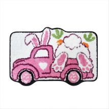 Tapis De Bain De Pâques, Tapis De Salle De Bain Camion Lapin B