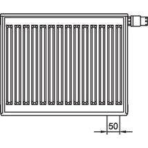 Kermi Therm X2 Profil Ventilheizkörper Typ 12 900x800mm Ventilposition Rechts Ftv120900801r1k