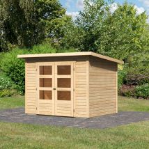 Abri Jardin Bois 4,57m² Stockach 3 Karibu Double Porte Vitrée