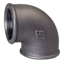 Gomito A Vite 6/4"" Nero A1, N. 6, N. 90 Opal