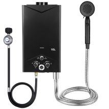 Gaswarmwasserbereiter, 16 L Fassungsvermögen, 4,21 Gpm Wasserdurchflussrate, 70 °c Maximale Wassertemperatur, Mit Digitalanzeige.