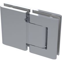 Colcom - Duschtür Scharnier 8010btjc 180 Grad Glas-glas Hydraulik, Aluminium Silberfärbig