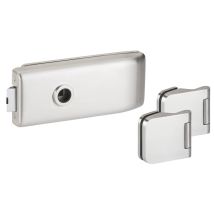 Hermat Ganzglastürschloss-set Siena 6021/6315, Edelstahl