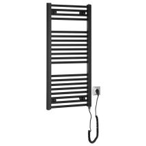 Aqualine - Handtuchheizkörper - Heizelement 45x96 Cm, 300 W, Mattschwarz Ile94tb